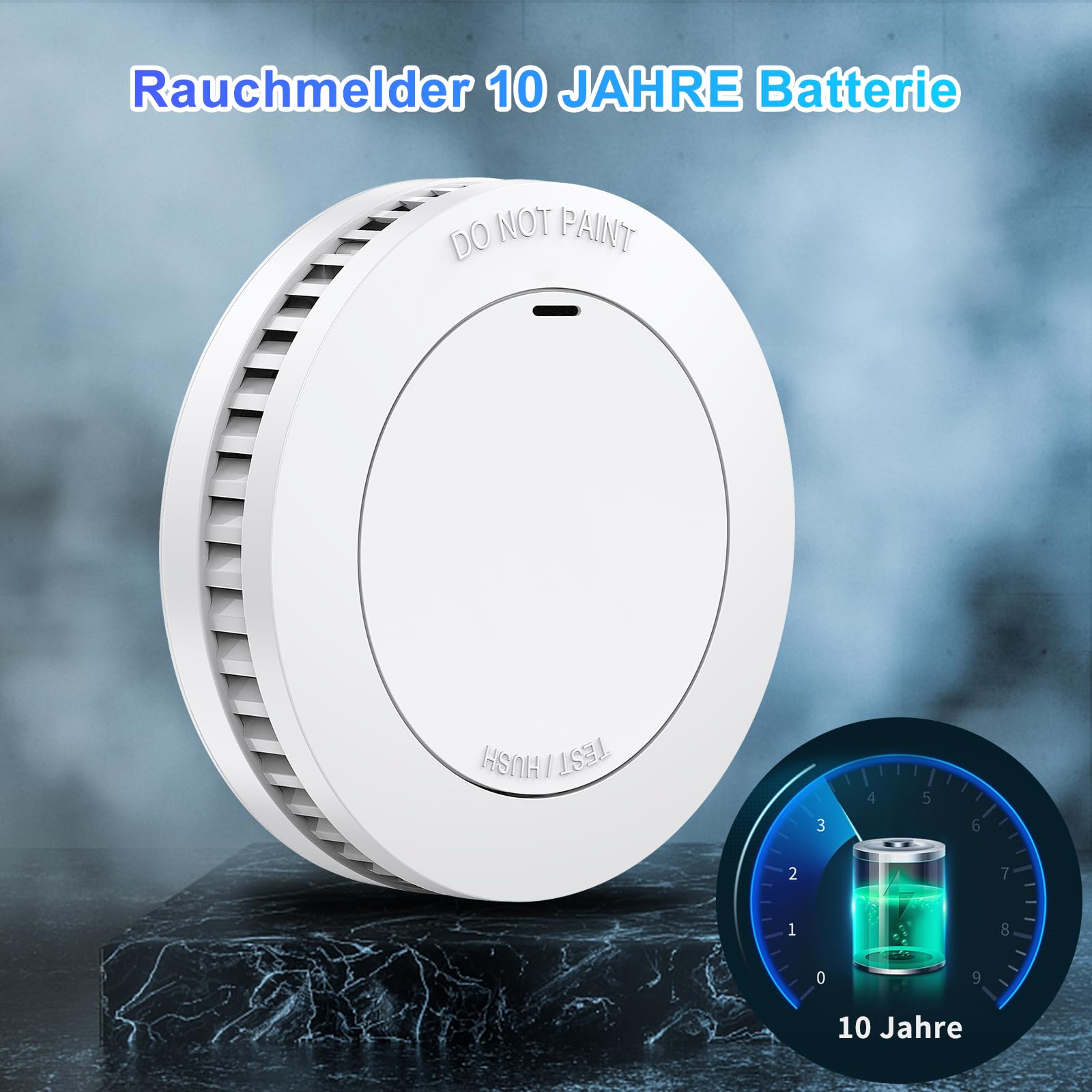 XINDUM Rauchmelder mit Starkere Magnethalterung 6er Set, 10 Jahre Batterie Feuermelder, TÜV Rheinland-Zertifiziert, Rauchwarnmelder, Standalone, Weiß 2