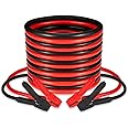 FIERYRED 1 Gauge 25 FT Quick Connect Jumper Cables, 1500A Heavy Duty Booster Cables with Travel Bag，Battery Jumper Cable for Truck, Diesel Trucks, SUV and Car