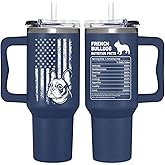 Couple Fox French Bulldog Gifts For Men, French Bulldog Owner Gifts, Birthday, Fathers Day Gift For Men, Christmas Presents For Dad, From Dogs To Dad, Dog Tumbler 40oz With Handle