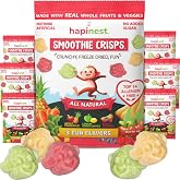 Hapinest Smoothie Crisps Healthy Snacks for Kids, 3 Flavors, 12ct | Made from Whole Fruits &amp; Veggies, Freeze Dried to Lock in Nutrition, 12 Vitamins &amp; Minerals, No Added Sugar, Allergen Free
