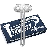 Dr. Sheffield's Stainless Steel Toothpaste Tube Squeezer Key &amp; Roller | Durable stainless steel toothpaste tube key rolls and squeezes every tube to reduce waste, fits multiple tube sizes
