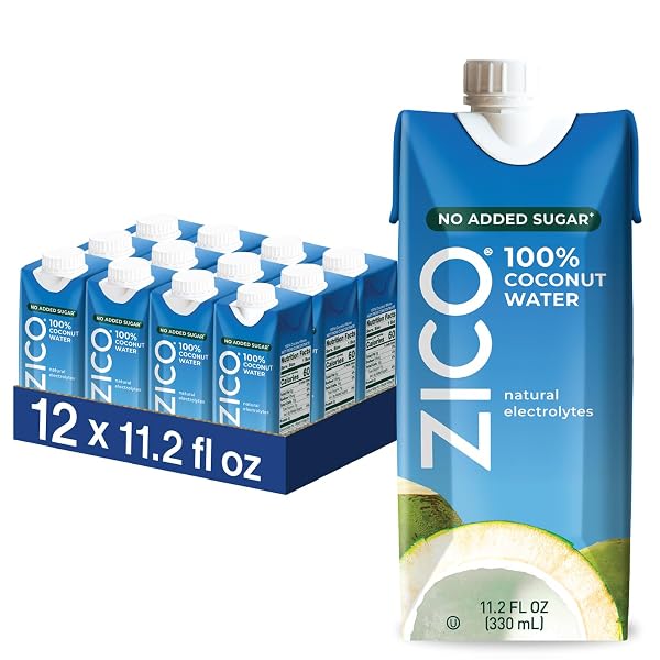 ZICO 100% COCONUT WATER, NO ADDED SUGAR, REFRESHINGLY...