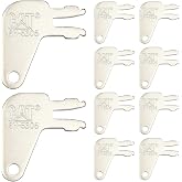 8H5306 Cat Master Key for Caterpillar CAT Heavy Equipment Battery Disconnect and Older Ignitions, 10-Pack