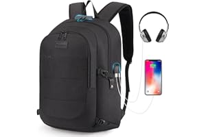 Tzowla Travel Laptop Backpack Water Resistant Anti-Theft Bag with USB Charging Port and Lock 15.6 Inch Computer Business Back