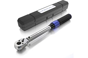 NEBICALS 1/4-inch Drive Dual-Direction Click Bike Torque Wrench (20-220in.lb / 2.3-24.9Nm) 72-tooth, 10'' Length for Garage Maintenance, Small Engine, Bolt & Nut Fastening