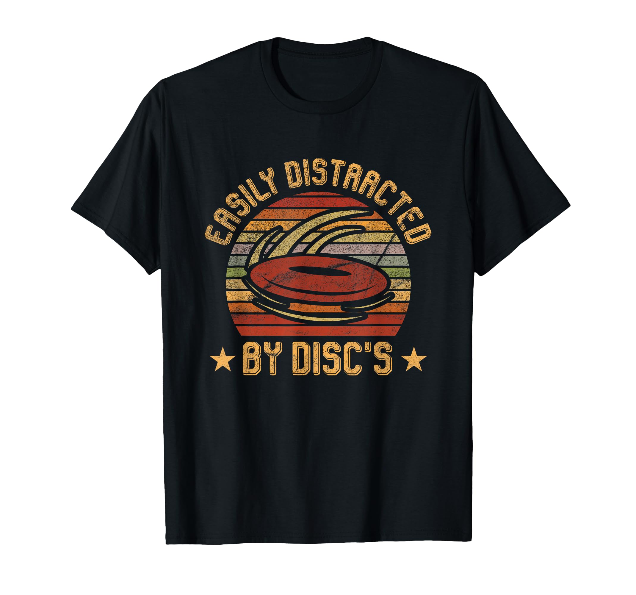 Vintage Disc Golf Saying Easily Distracted By Disc's T-Shirt