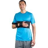 Breg Straight Shoulder Immobilizer - Sling Brace for Dislocation Recovery | Shoulder stabilizer for rotator cuff repairs, arm sling for post-op recovery, breathable elastic fit for men &amp; women (L)