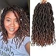 Faux Locs Crochet Hair 12 inch - 6packs/Lot Bo Faux Locs Crochet Hair Curly Dreadlocks Synthetic Faux Locs Braiding Hair Extensions (20 Roots/Pack) #T1B/30