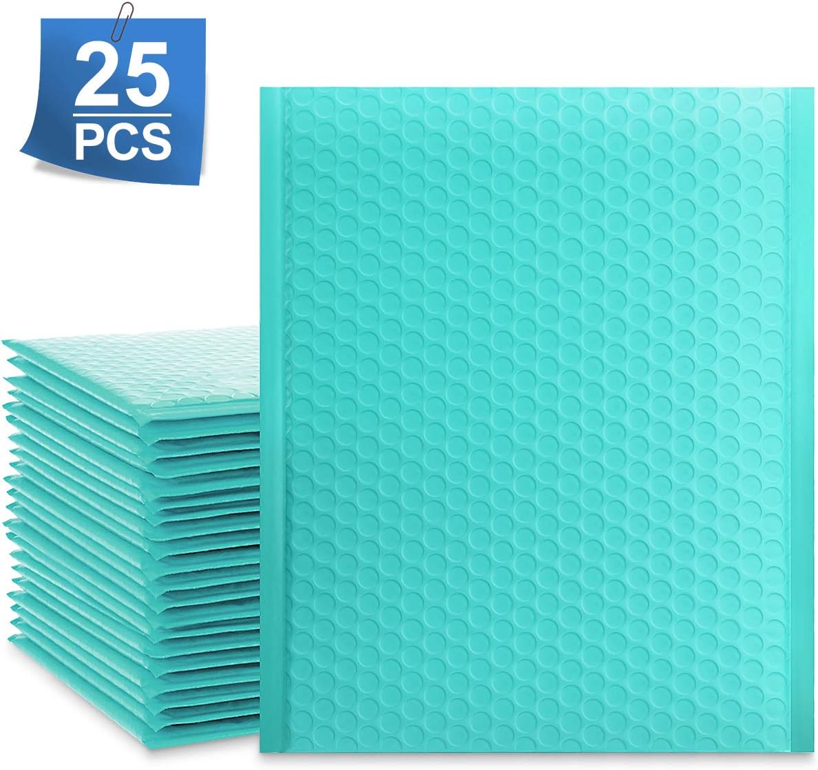 UCGOU 8.5x12 Inch Teal Bubble Mailers Padded Envelopes Self Seal Mailing Envelopes Pack of 25 : Office Products