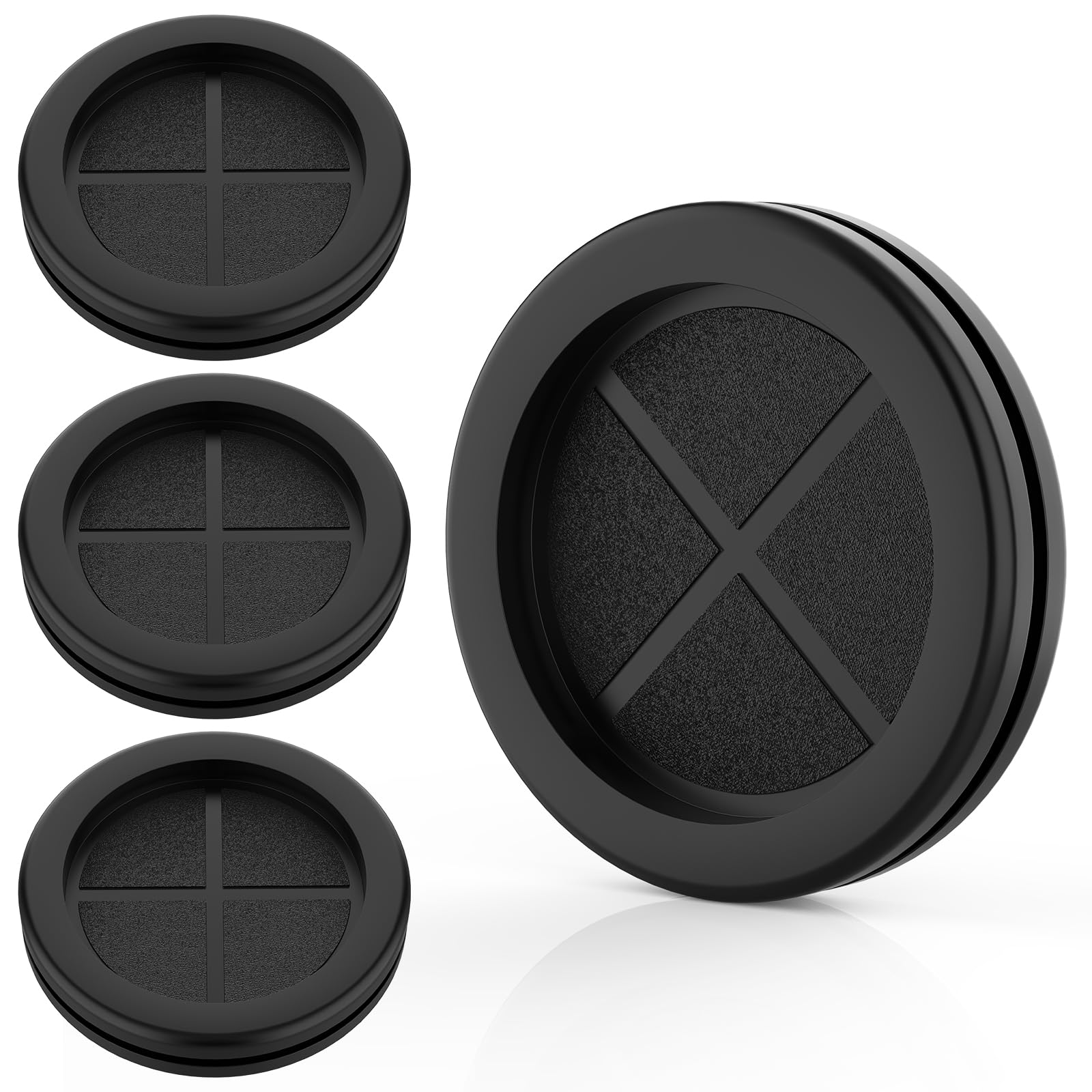 Photo 1 of Firewall Rubber Grommets 1-11/16" ID 2" Drill Hole Double-Sided Hole Plugs for Wire Protection - 4 PCS