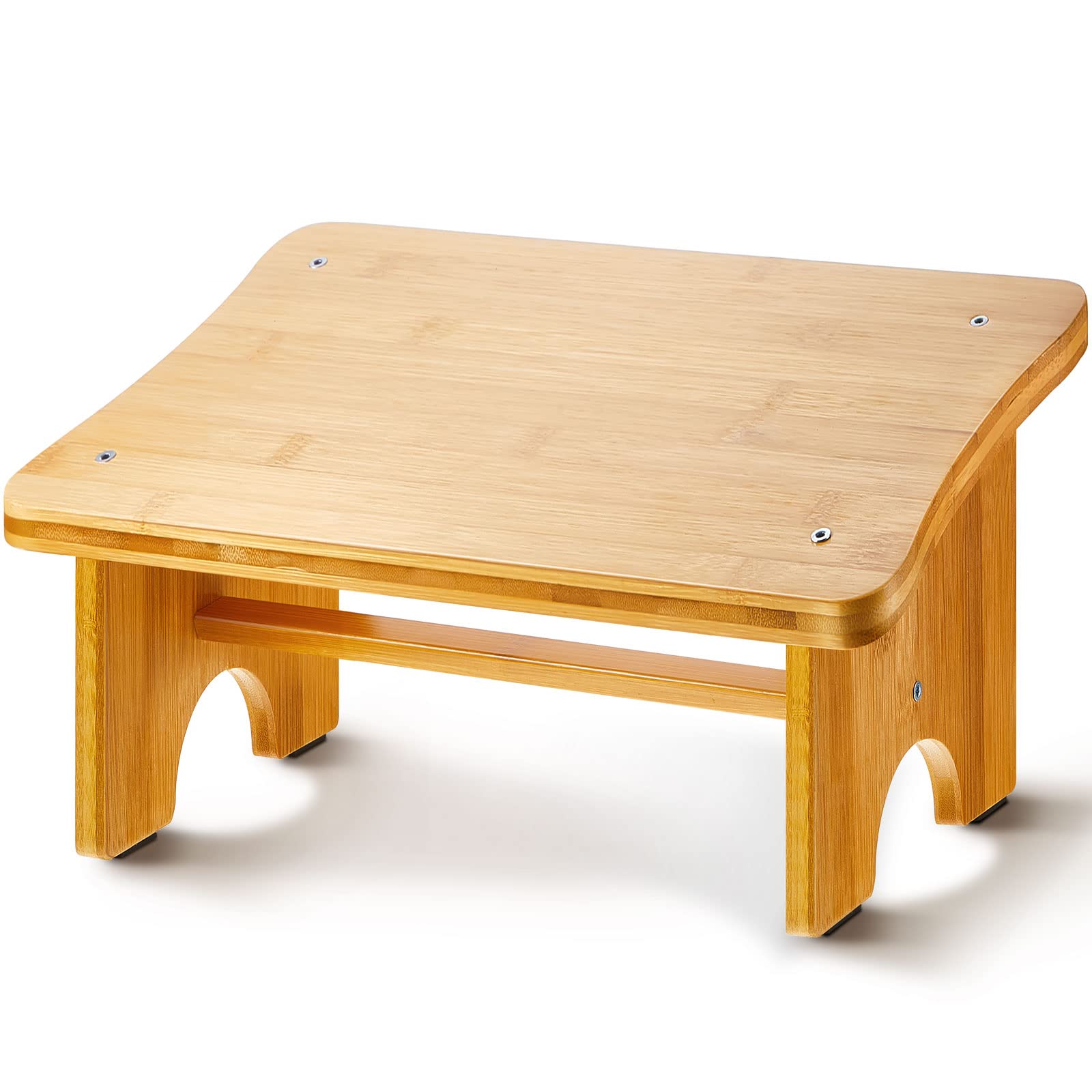 Photo 1 of Yookeer Foot Rest Under Desk, Nursing Foot Stool Wood Desk Footrest Slanted Rest Nonslip Wooden Stool Chair Portable for Adults, Office Home Kitchen Bedroom Living Room Bathroom