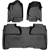 MAXLINER Custom Fit Floor Mats 2 Row Liner Set Compatible with 2014-2018 Chevrolet Silverado 1500
