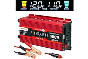 NAOEDEAH Car Power Inverter 12v to 110v 1000W/2000W(Peak) Power Inverters for Vehicles Truck Home with Dual AC Outlets and 5V USB Charging Port inversor de corriente 12v a 110v (650W)