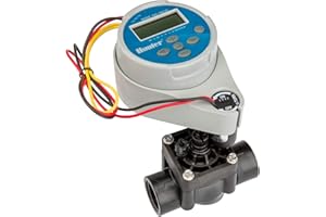 Hunter Sprinkler NODE100 NODE-100 Battery Controller with Solenoid, Small, Blue,Grey
