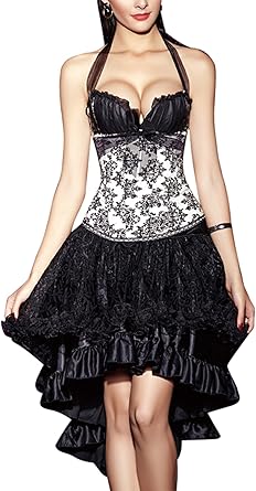 Courte Corset Corsgenkleid Mini Jupe Robe Haut Bustier Robe De Soiree Robe De Cocktail Robe De Soiree Bal Noir 36 Amazon Fr Vetements Et Accessoires