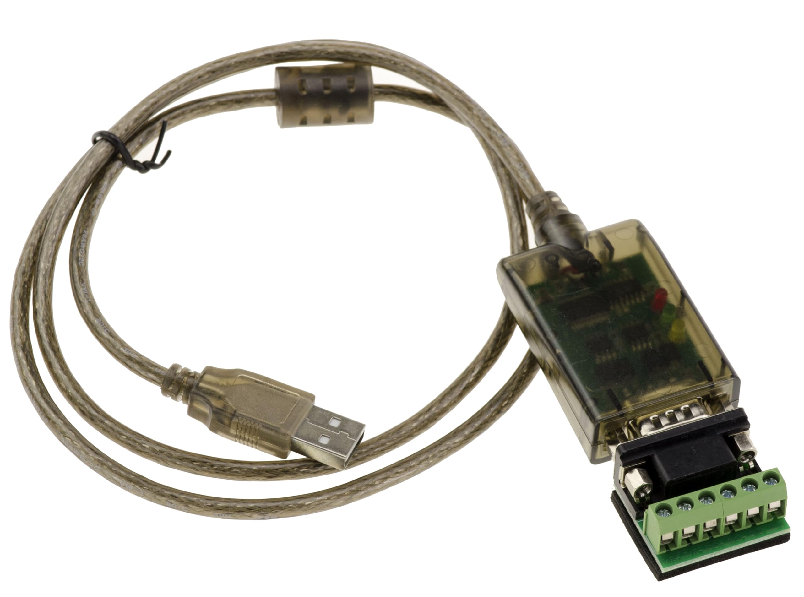 KALEA-INFORMATIQUE USB to RS-422 RS-485 converter with FTDI FT232 Chipset. Wire to wire or DB9 plug mounting