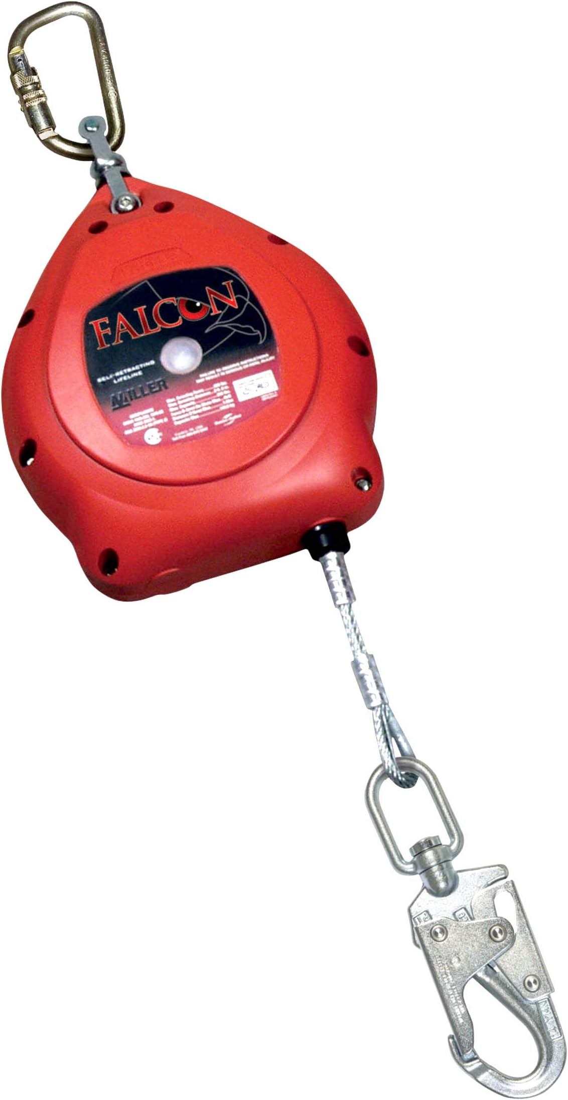 Miller by Honeywell Falcon 20-Foot Self-Retracting Galvanized Wire Lifeline with Swivel/Carabiner & Swivel/Snap Hook (MP20G-Z7/20FT)