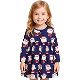 Girl Long Sleeve Dress Valentine's Day Easter Sping Rainbow Twirly Skater Midi Party Dress