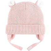 Duoyeree Cozy Baby Beanie with Earflaps and Fleece Lining - Winter Hat for Baby Boys & Girls