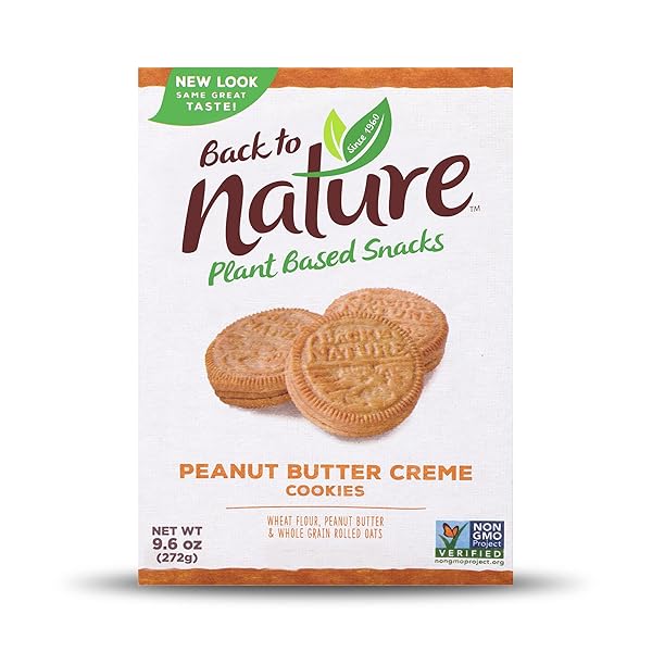 BACK TO NATURE PEANUT BUTTER CREME SANDWICH COOKIES...