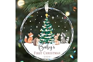 Baokcotei Babys First Christmas Ornaments 2025 - New Parents Gifts for Couples, Baby First Christmas Decorations, Mom and Dad