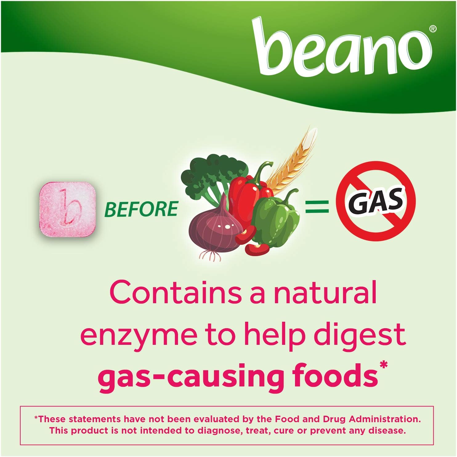 beano Strawberry Meltaways Gas Prevention | Bloating Relief | 15 Count | Packaging May Vary: Health & Personal Care