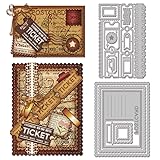 GLOBLELAND Postage Stamp Cutting Dies for Card