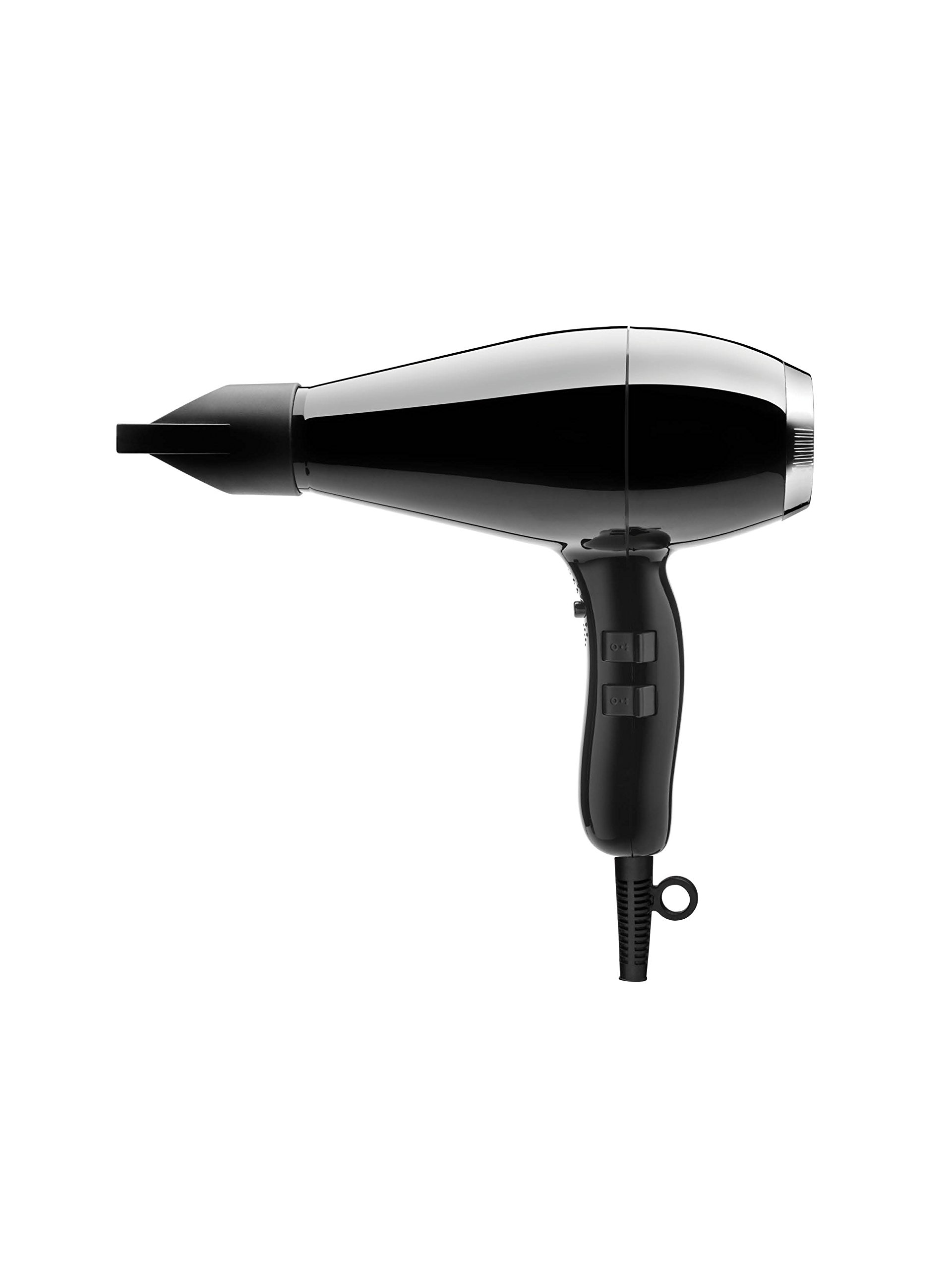 Photo 1 of Elchim Milano Ceramic Hair Dryer Ultra Slim & Lightweight Salon Professional Blow Dryer and Ergonomic Design, Concentrator Included, Fast Drying, Quiet, Black/Silver, 2000 Watt