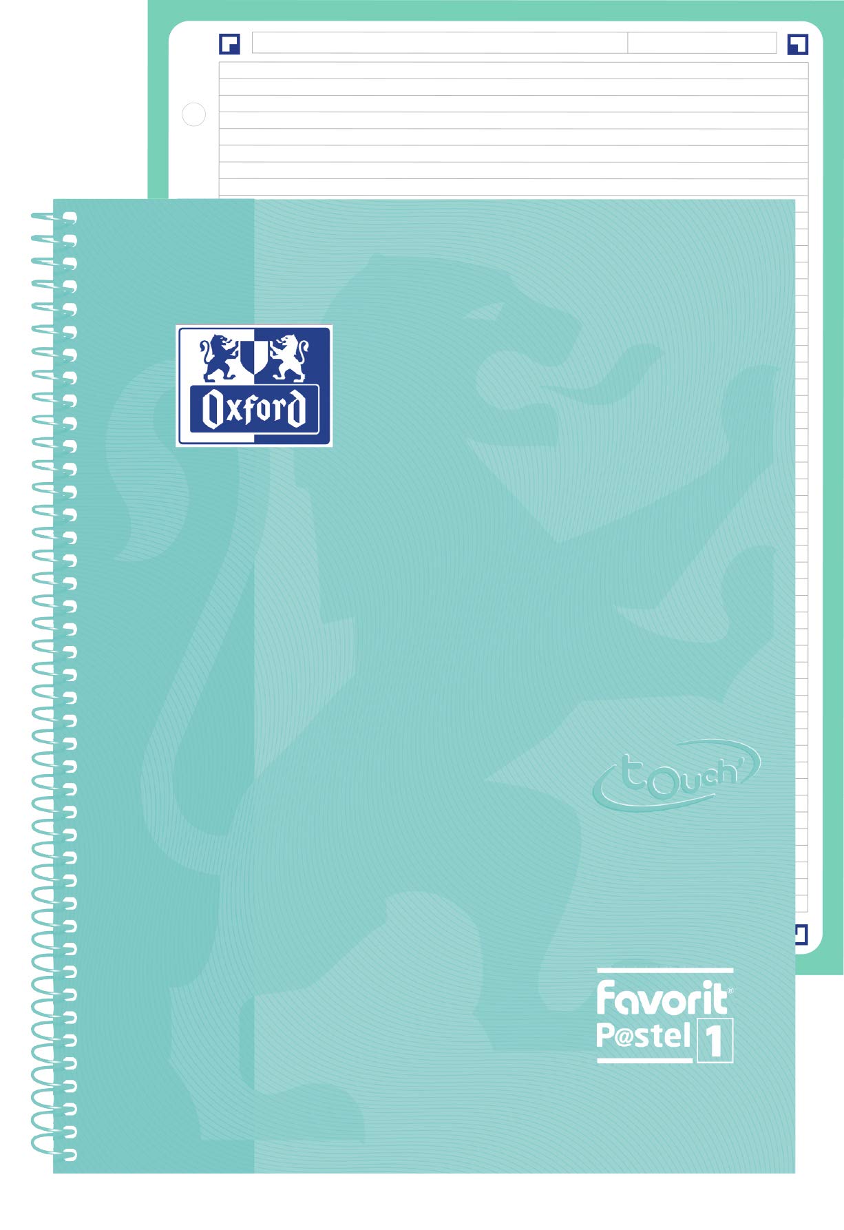 Favorit Oxford Maxi Spiral Notebook P@stel1 1R Ruling Celeste Pastello โ image 1
