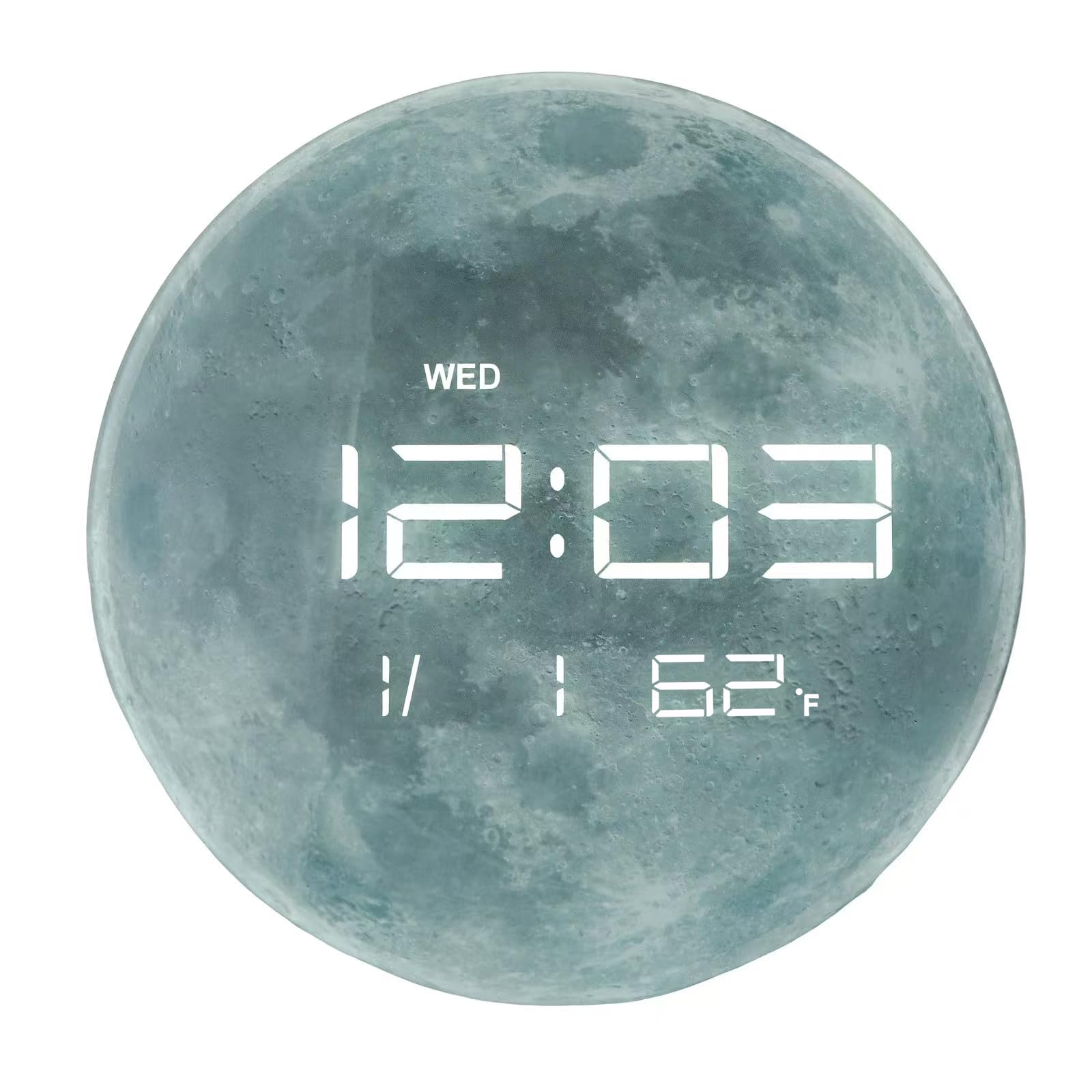 Photo 1 of Nbdeal 13" Digital Wall Clock with LED Display, Calendar & Temperature, Automatic Dimming, 12/24hr Format, Wall & Desk Use - HUI-7860