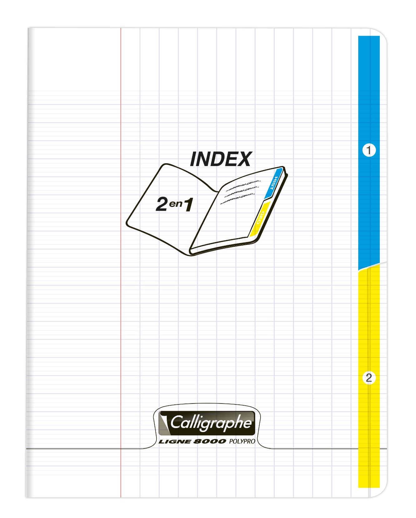 Calligraphe PP Staplebound 2-in-1 Notebook, 17 x 22 cm, Séyès, 48 Sheets