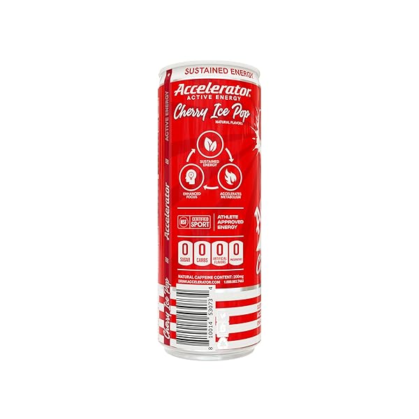 A SHOC ACCELERATOR CHERRY ICE POP ENERGY DRINK, 12 FL OZ CAN