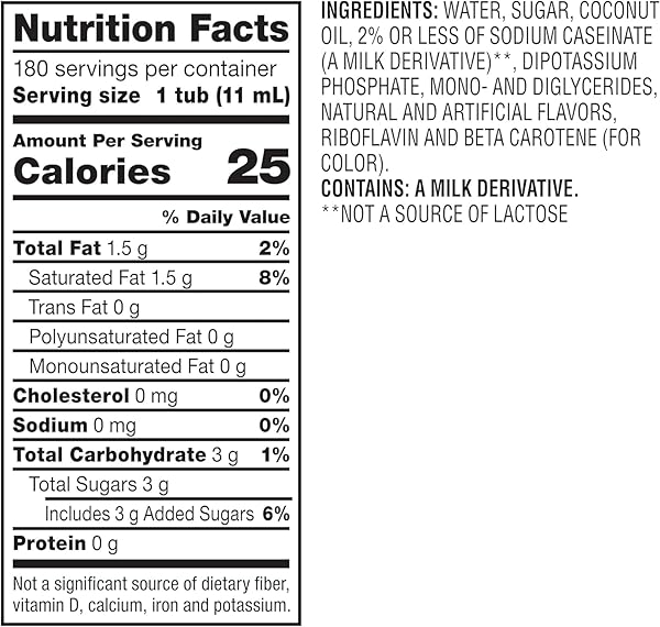 NESTLE COFFEE MATE COFFEE CREAMER, HAZELNUT, LIQUID CREAMER SINGLES, NON DAIRY, NO REFRIGERATION, 0.375 FL OZ TUBS (PACK OF 180)