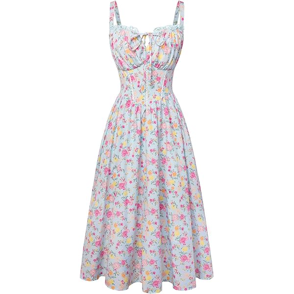 knee length dresses for ladies Caroline Garden Romance Magenta Floral Print Maxi Dress