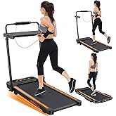 Walking Pad with 12% Incline, Under Desk Walking Pad Treadmill with Handle Bar & Removable Desk Workstation, 3 in 1 3.5HP Foldable Treadmill 300lbs Capacity for Home Office with Remote Control