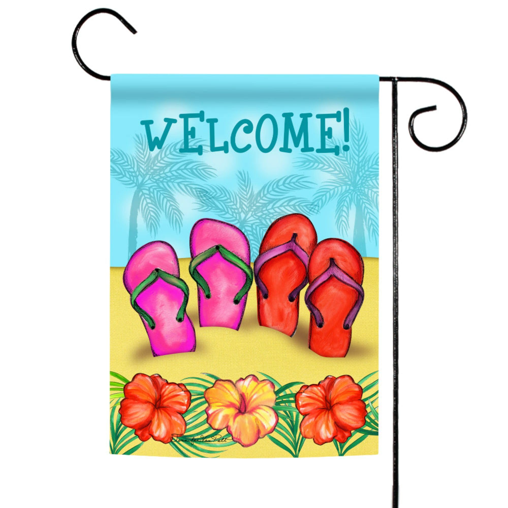 Toland Home Garden Sandy Sandals Decorative USA-Produced Garden Flag, 12.5" x 18"