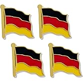 stidsds Germany Flag Pin - Germany Flags Pins Lapel German Flag Enamel Lapel Pin Men Women Suit & Waving Patriotic Metal Badge Souvenir Hat Backpacks Decoration(4 Pack)