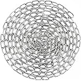 10 Feet SUS304 Stainless Steel Chain, Hanging Chain Link Light Duty Chain, Heavy Duty Hanging Chain for Home Outdoor Camping, Thickness 0.08 inches