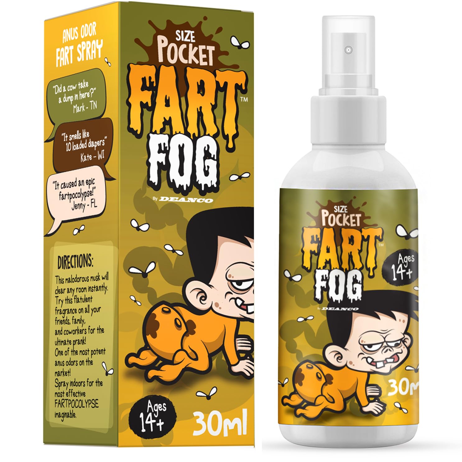 Photo 1 of Fart Spray - Fart Fog - Extra Strong - Smells Like Cow Poo - Non Toxic - Practical Jokes - April Fools Pranks Gag Gifts