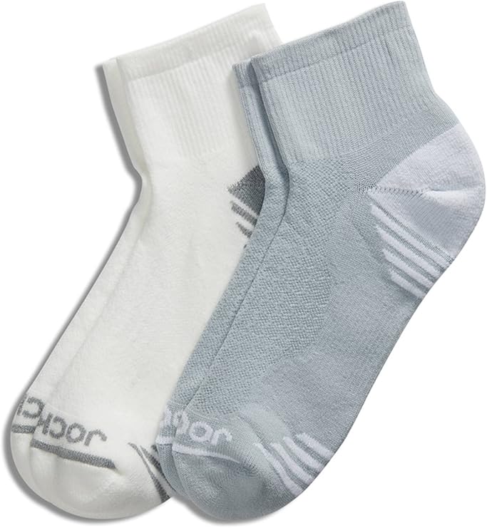 Jockey Women's Socks Sport Performance Low Quarter Sock 2 Pack, white