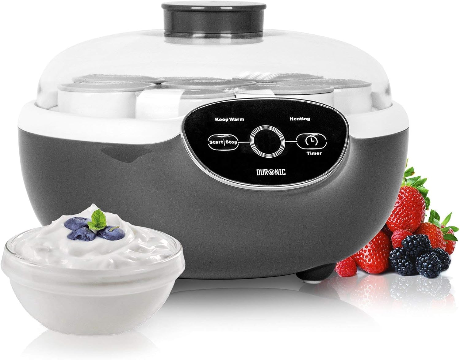 Petit Electromenager Yaourtieres Napravi Rs Yaourtiere Electrique Avec Ecran Numerique Et 8 Pots En Ceramique Parfait Pour Preparer Des Yaourts Faits Maison Reconditionne Duronic Ym2