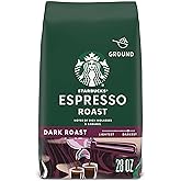 Starbucks Ground Coffee, Dark Roast Coffee, Espresso Roast, 100% Arabica, 1 bag (28 oz)