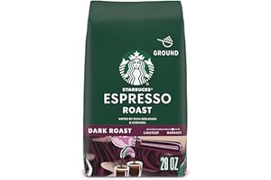 Starbucks Ground Coffee, Dark Roast Coffee, Espresso Roast, 100% Arabica, 1 bag (28 oz)