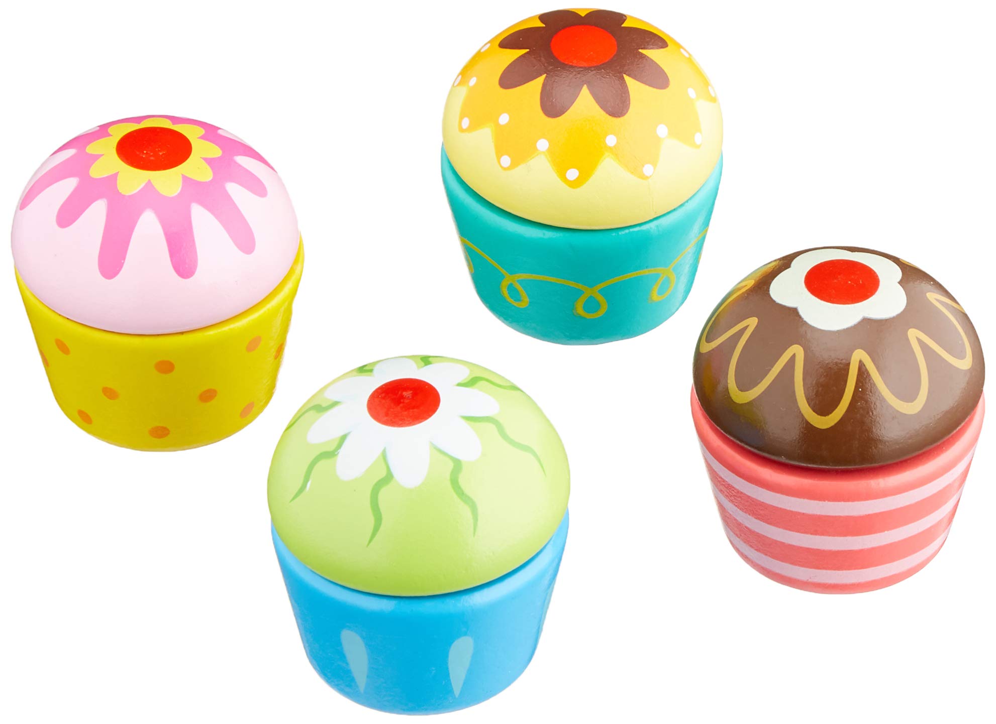 Viga Mix and Match Wooden Cupcakes Childrens Pretend Play Food