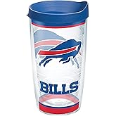 Tervis Made in USA Double Walled NFL Buffalo Bills Insulated Tumbler Cup Keeps Drinks Cold & Hot, 16oz, Tradition