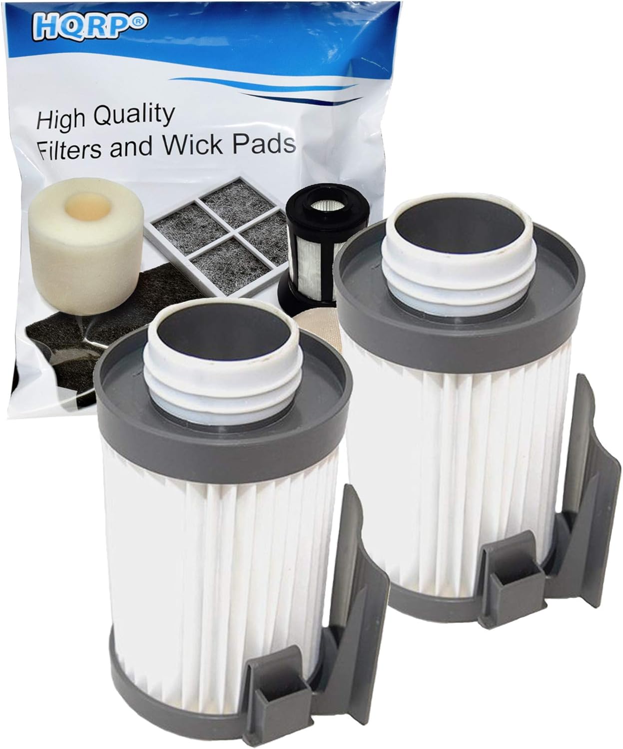 HQRP 2-Pack Washable Filter Compatible with Eureka Optima 431 437 431BX 431F 437AZ 431DX 433A 431A 431AX 431AXZ 431B 433B 433BE 433BET 437AXZ Lightweight Vacuums