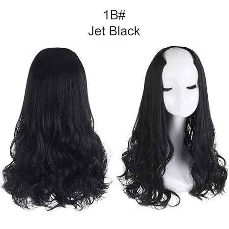 Amazon Com 20 Long Wave U Part Half Wig For Women Synthetic