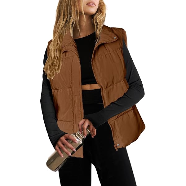 YUCOLEN Down Puffer Vest for Women Warm Winter Quilted Padded