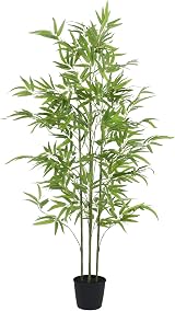 YOLEO 5.5FT Artificial Bamboo Tree with White Planter Indoor Decor view 9