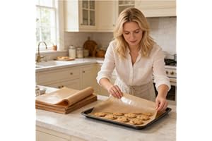 Parchment Paper for Baking Sheets-Baking Paper Flat Liners,Non Stick Oven Grill Sheets For Home Kitchen Cooking(5.9inchx6.1in